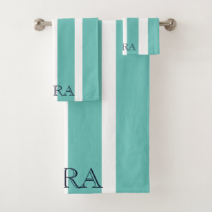 Chic Ligné Vert Sauge Monogrammé