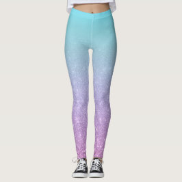 Chic Lila Blue Ombre Gradient Leggings