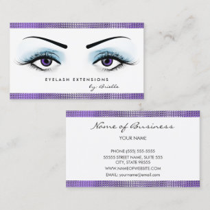Chic Lila Eyes Girly Eyelash Extensions Boutique Visitenkarte