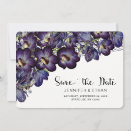 Chic Lila Floral Wedding Save the Date