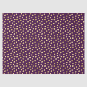 Chic Lila Gold Dots Seidenpapier
