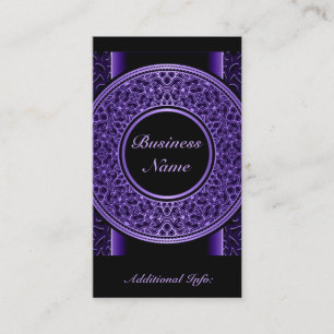 Chic Lila Medallion Business Card 2 Visitenkarte