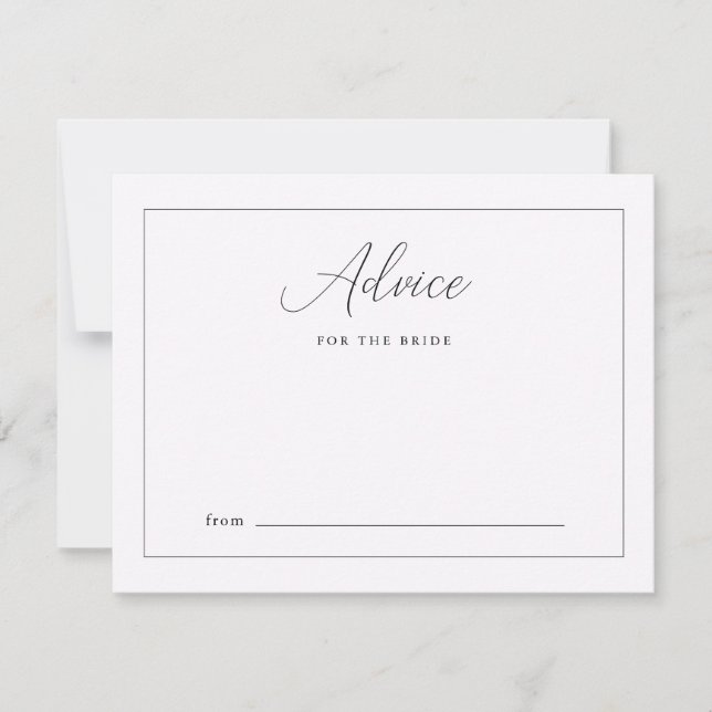 Chic Lila mit Calligrafy Advice für die Braut (Vorderseite)