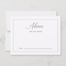 Chic Lila mit Calligrafy Advice für die Braut