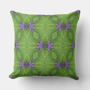 Chic Lila und Green Floral Geometric Kissen
