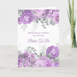 Chic Lilac Silver Brautparty Karte