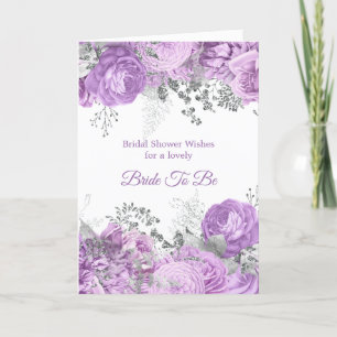 Chic Lilac Silver Brautparty Karte