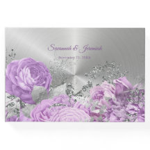 Chic Lilac Silver Floral Anpassbare Hochzeit