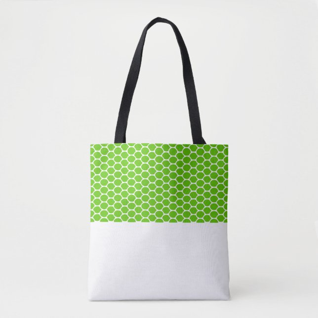 Chic Limon Honeycomb Muster Weißer Farbblock Tasche (Vorderseite)