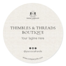 Chic Linen Business Logo Name Marketing 