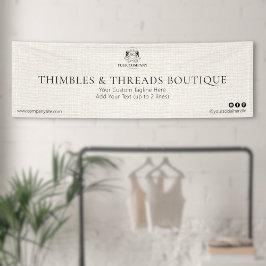 Chic Linen Elegantes Business-Logo Event-Marketing Banner
