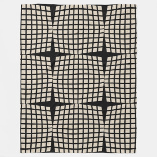 Chic Linen Karo Muster geprüft Deckblatt Fleecedecke