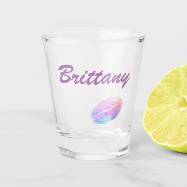 Chic Lipstick Print Schnapsglas (Vorderseite)