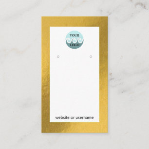 Chic logo personnalisé or cadre d'oreille carte d'