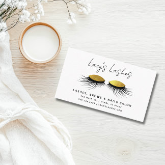 Chic Long Lush Wimpern Visagist Visitenkarte