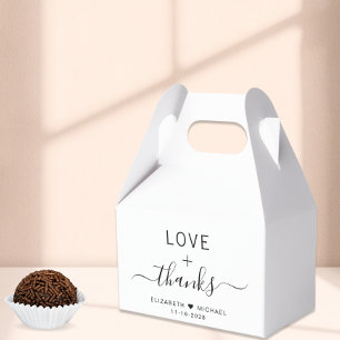 Chic Love And Thanks Hochzeit Geschenkschachtel