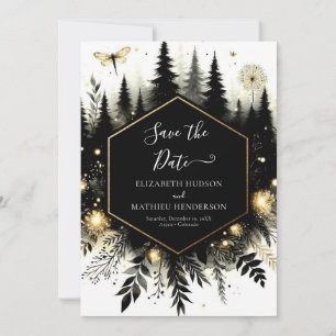 Chic Lovely Enchanted Forest Wedding Save The Date