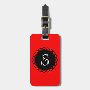 CHIC LUGGAGE/BAG TAG_01 RED/BLACK/MONOGRAM GEPÄCKANHÄNGER
