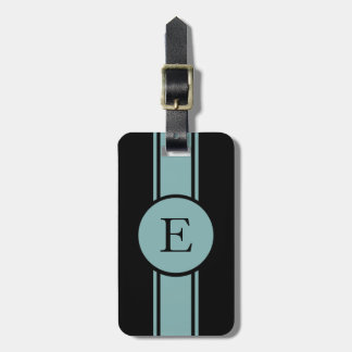 CHIC LUGGAGE/BAG TAG_132 SEAFOAM/SCHWARZ/MONOGRAM GEPÄCKANHÄNGER
