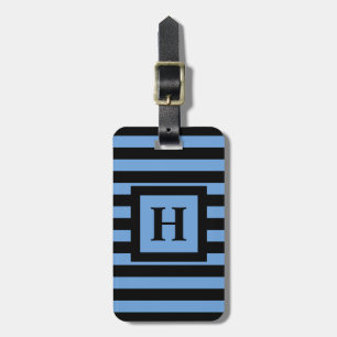 CHIC LUGGAGE/BAG TAG_153 BLAU/SCHWARZE STREIFEN GEPÄCKANHÄNGER