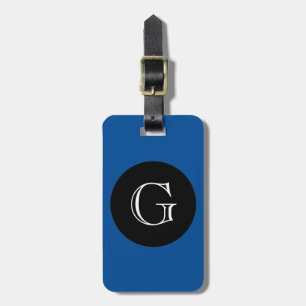 CHIC LUGGAGE/BAG TAG_156 BLUE/BLACK/MONOGRAM GEPÄCKANHÄNGER