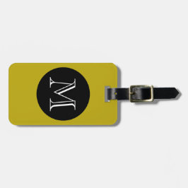 CHIC LUGGAGE/BAG TAG_191 YELLOW/BLACK/MONOGRAM GEPÄCKANHÄNGER