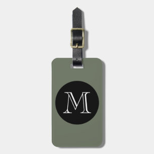 CHIC LUGGAGE/BAG TAG_533 GREEN/BLACK/MONOGRAM GEPÄCKANHÄNGER