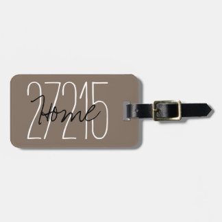 CHIC LUGGAGE/BAG TAG_ZIPCODE_502 SOFT BROWN GEPÄCKANHÄNGER