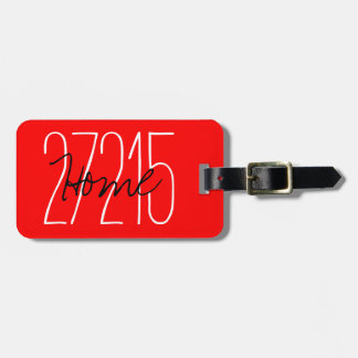 CHIC LUGGAGE/BAG TAG_ZIPCODE_RED GEPÄCKANHÄNGER