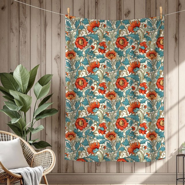 Chic Luxury Heritage William Morris Prints Fleecedecke (Chic Luxurious Heritage William Morris Prints Fleece Blanket)