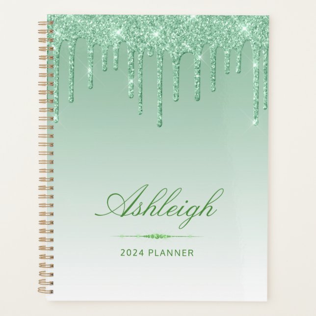 Chic Luxury Parties scintillant Drips Green 2024 (Devant)