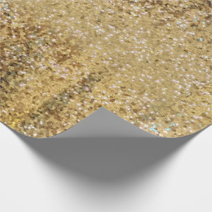 Chic-LuxusgoldGlitter Sequins Geschenkpapier