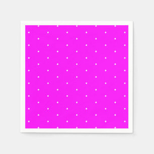Chic magenta weiß Polka Punkte Muster Papier Serviette