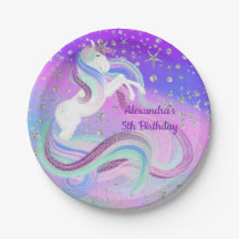 Chic Magical Unicorn Silver Stars