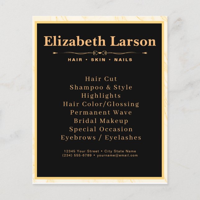 Chic Makeup Artist Friseur Salon Friseur Salon Flyer (Vorne)