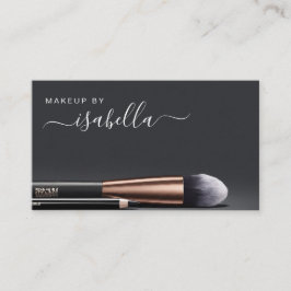 Chic Makeup Artist QR Code Black Visitenkarte