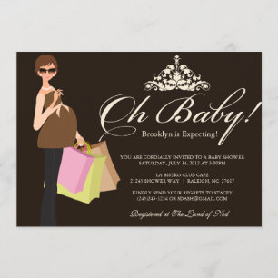 Chic Mama Baby Dusche Einladung
