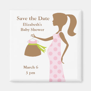 Chic Maman À Être Baby shower Magnet Réservez la d
