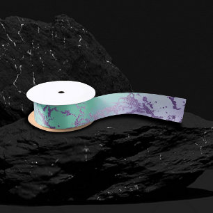 Chic Marble Lavendel Lila und Mintgrün Satinband