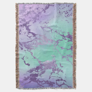 Chic Marble   Lavender Lila und Minze Green Decke
