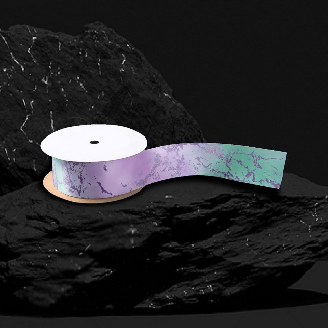 Chic Marble | Lavender Lila und Minze Green Satinband (Von Creator hochgeladen)