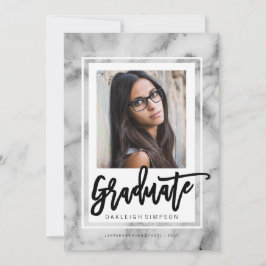 Chic Marble Typographie Grad Faire-part