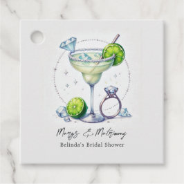 Chic Margaritas und Matrimony Brautparty Geschenkanhänger