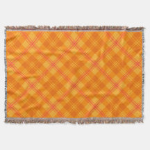 Chic Marigold Medley Orange Kariert Throw Blanket