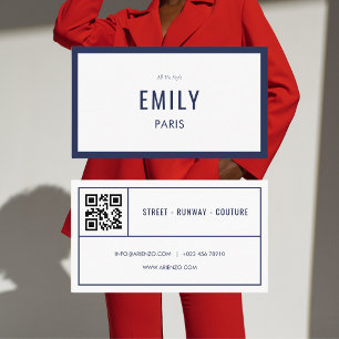 Chic Marine Beauté / Mode QR Code Carte de visite