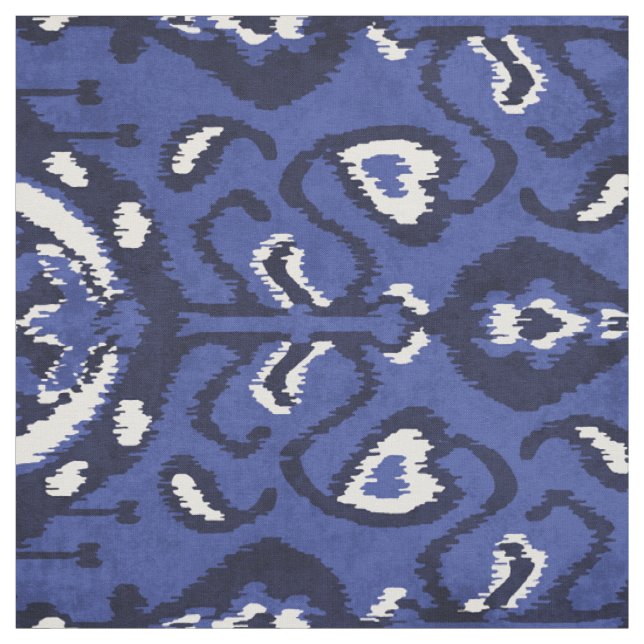 Chic Marine Blau-Weiß-Kat-Stammesmuster Stoff (Muster)