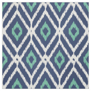 Chic marineblau-blaues Rautenmuster Stoff