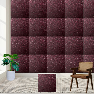 Chic Maroon Glitzer Schimmernd Boden Backsplash Fliese
