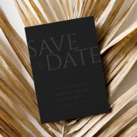 Chic Matte Black Moderne Minimalistische Hochzeit