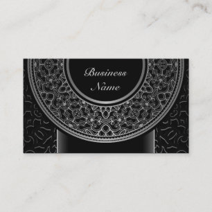 Chic médaillon d'argent Carte de visite 3